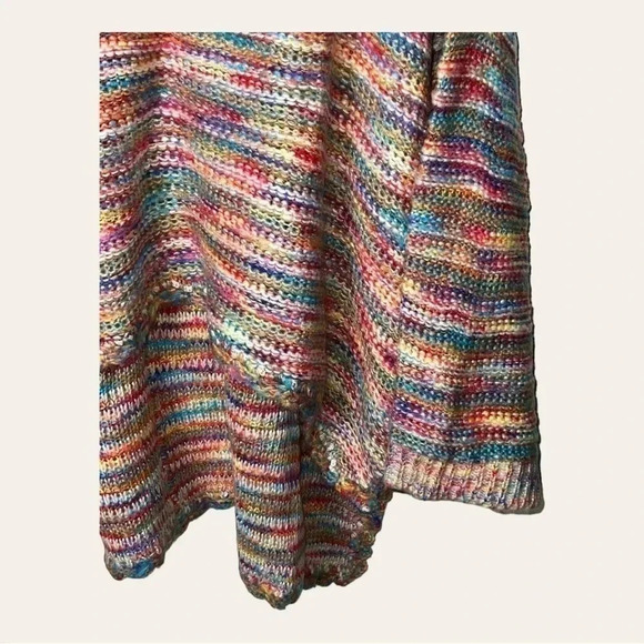 NWT POL KNITTED SWEATER OVERSIZED SIZE‎ MEDIUM MULTI COLOR HIGH LOW - Picture 8 of 11